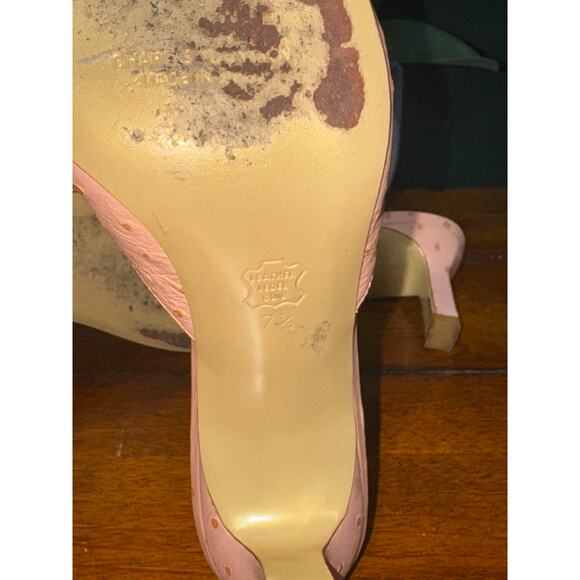 Vintage Charles jourdan leather mules size 7.5B - Picture 7 of 9